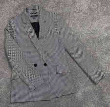 PRIMARK BLACK WHITE DOGTOOTH BLAZER SIZE 10
