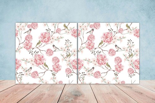 Birds and flowers - and, wall