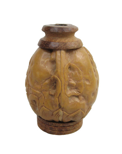 Hand carved nut - hand,