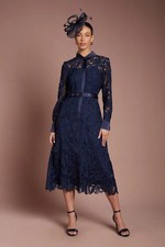 Coast Navy Midi Dress Womens