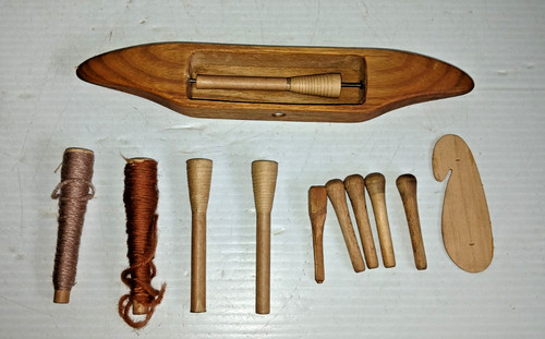 Wooden weaving boat - wooden,