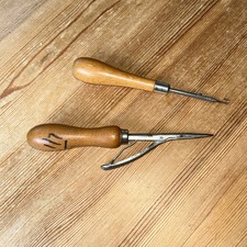 Brown's Patent Rag Rug Needle Tool. Vintage. + Latch Hook.   