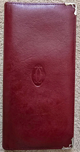 Cartier paris burgundy leather - cartier,
