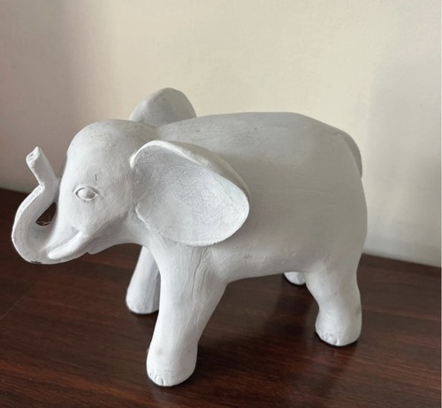 Grey painted elephant - grey,