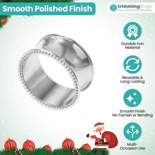 Hammered Beaded Napkin Rings