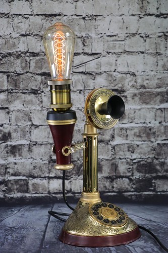 Retro candlestick lamp phone - retro,