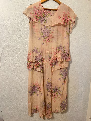 Antique 1920s 1930s floral - 1920s,