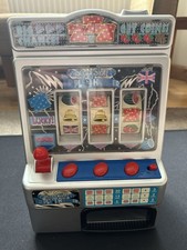 Lucky Slot Machine One Arm Bandit - Real Coins, Jackpot Sounds & Lights Fun Toy