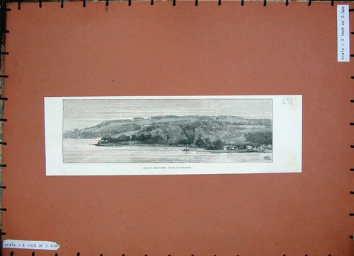 Old antique print - old, view