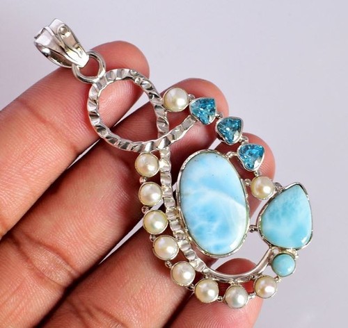 Natural larimar blue - larimar,