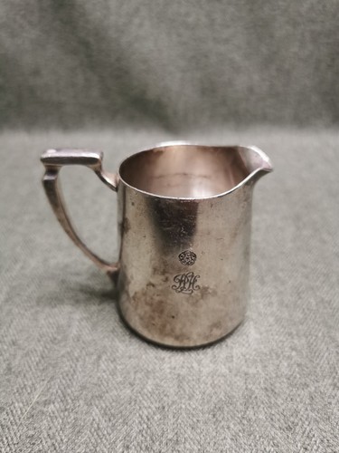 Antique silver plate creamer - antique,