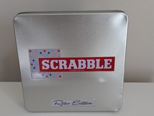 Scrabble Retro Edition-  Metal Tin Deluxe - 100% Complete 