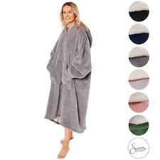 Sienna Extra Long Hoodie Blanket Oversized Soft Sherpa Fleece Giant Sweatshirt