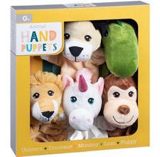 5 Pack Hand Puppets Animals