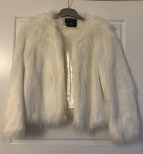 BNWOT Ladies Cream/ivory Faux Fur Dorothy Perkins  Jacket Size 10
