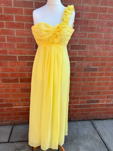Lemon yellow prom bridesmaid