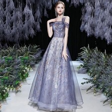 Lavender Tulle Evening Dress