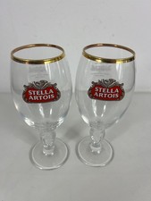 2 x Stella Artois Pint Chalice Glasses 20oz Beer Cider Ale Stout Bar Man Cave 