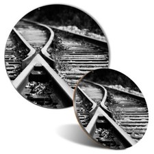 Mouse Mat & Coaster Set - Railway Tracks Crossroad  #16496