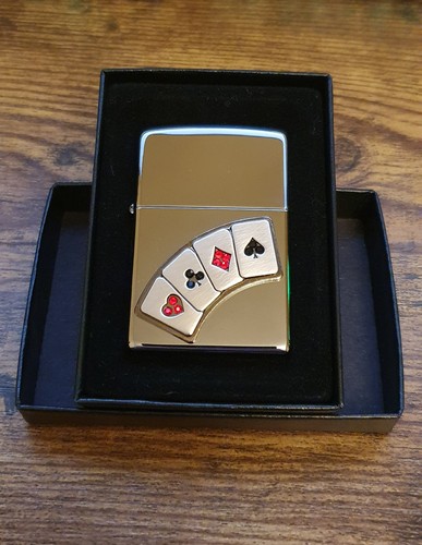 Zippo four aces dealt rare - four,