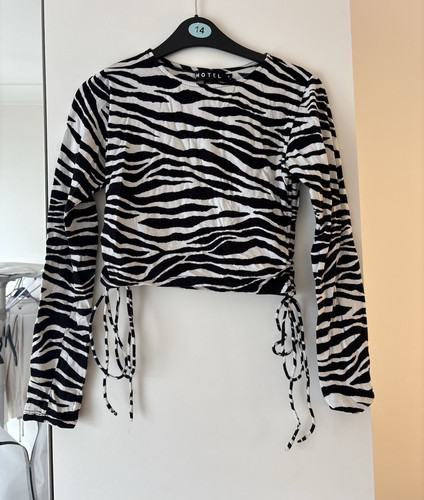Motelrocks black white zebra - motelrocks, black/white