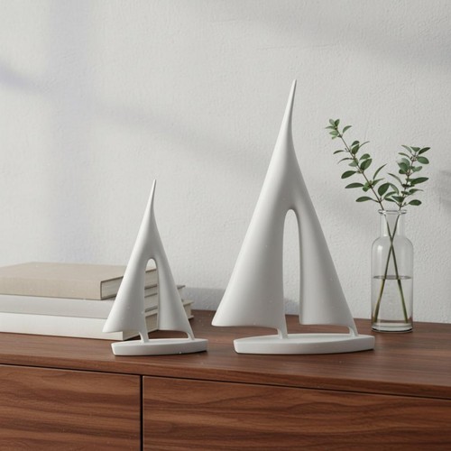 Resin sailboat decor - resin,