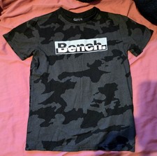 Bench Boys T Shirt , Age 11 - 12 , Black Camouflage,  Short Sleeve