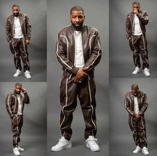 BRAYDEN LEATHER TRACK SUIT