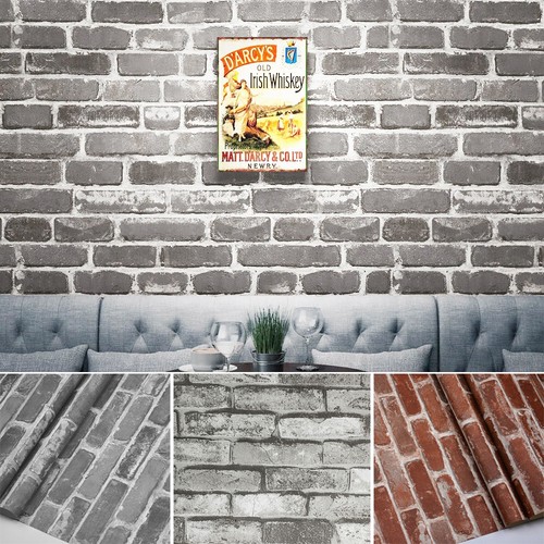 Brick wallpaper gray - 1-6x,