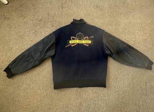 Vintage leather wool varsity - vintage,