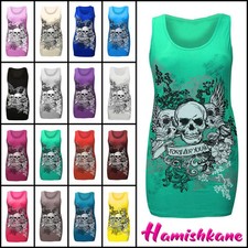 Womens Glitter Skull T-Shirt