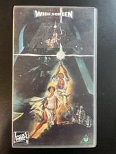 Star Wars VHS 1977 Mark Hamill, Harrison Ford, Carrie Fisher, Widescreen Movie