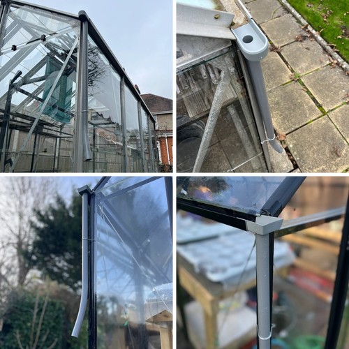 Greenhouse gutter downpipe - greenhouse,