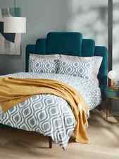 John Lewis Trellis Ikat Single Duvet Cotton Cover SET -  Midnight Blue