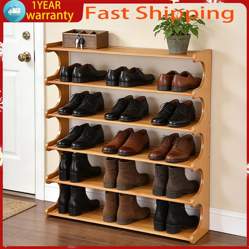 6tier wooden shoe rack - wooden,