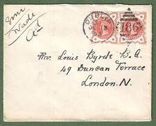 Victorian Envelope, Postally Used With Dublin Diamond Duplex 186. VGC 1893.