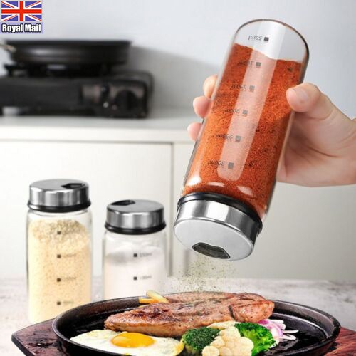 Glass spice jars - shaker, pour