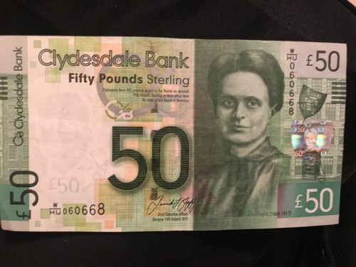 Clydesdale bank fifty - £50,