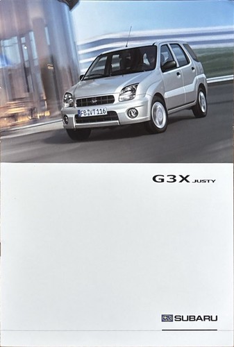 Subaru justy g3x brochure - subaru,