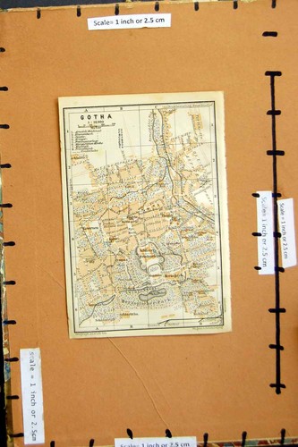 Old antique print map - map, 1900