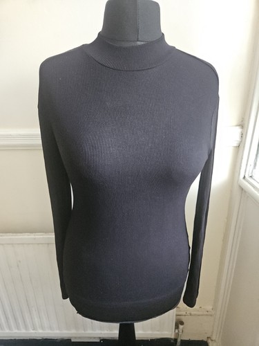 Black turtleneck top womens - black,