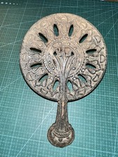 Antique Cast Iron Range Trivet S.R.&Co Birmingham Swing Arm Kettle Stand 1890
