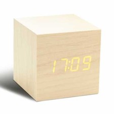 Wooden Alarm Clock, 12 or 24-hour Mode Digital Alarm Clock with LED Display..