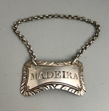 George III Silver WIne Label