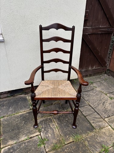 Georgian oak ladder back chair - oak,