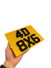4D 8X6 SHOW Plate Novelty Motorcycle Motorbike Reflective Show Number plate