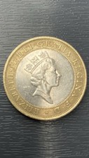 Rare Royal Mint £2 ...1997 Two Pound Coin with  Young Queens Head with Necklace 