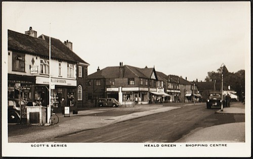 Heald green postcard shopping - postcard,