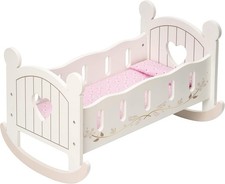 Wooden Doll Crib Bed with