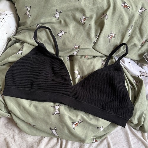 Primark black ribbed - black, bralette